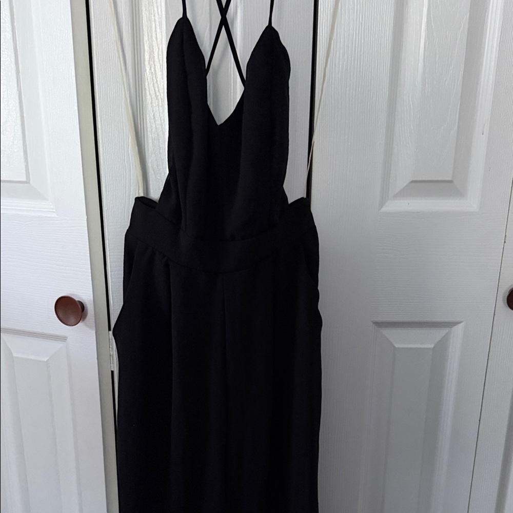 Joyce Leslie Black backless Jumpsuit
